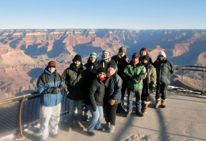 A group of visiting students from Australia took a trip to the Grand Canyon while in Arizona participating in the UA's Indigenous Governance Certificate program. (Photo courtesy of Melissa Tatum) A group of visiting students from Australia took a trip to the Grand Canyon while in Arizona participating in the UA's Indigenous Governance Certificate program. (Photo courtesy of Melissa Tatum)